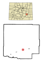 Location in Crowley County and the state of کلرادو