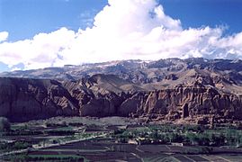 Cảnh quan của di tích khảo cổ của Thung lũng Bamyan