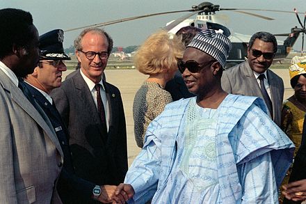 阿赫马杜·阿希乔1982年7月访问华盛顿