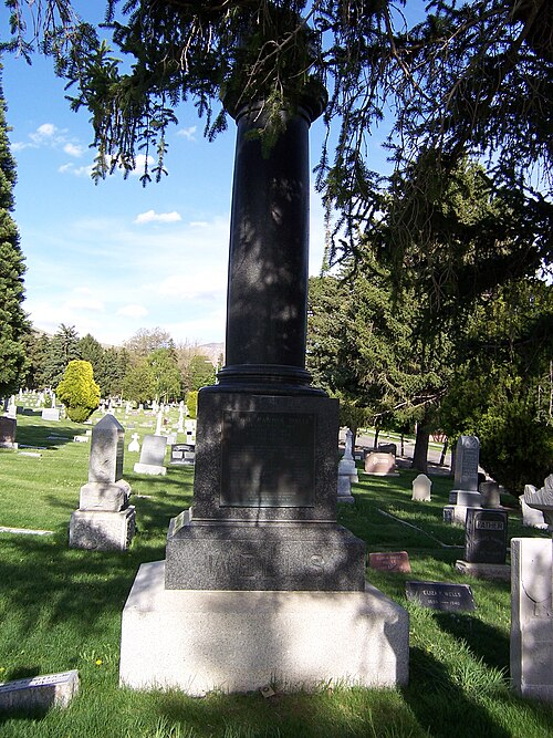Daniel H. Wells' grave marker