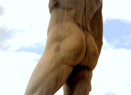 Backside Michelangelo´s David, Firence