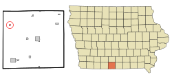 Decatur County Iowa Incorporated and Unincorporated areas Grand River Highlighted.svg