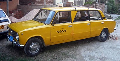 VAZ-2101 modified into a taxi limousine, in Trinidad, Cuba