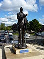 The statue of Don Revie opposite the East Stand.