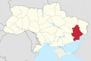 Донецкая область на карте
