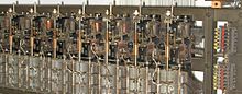 Bank of two-motion switches Drehwaehlerbatterie 4893.jpg