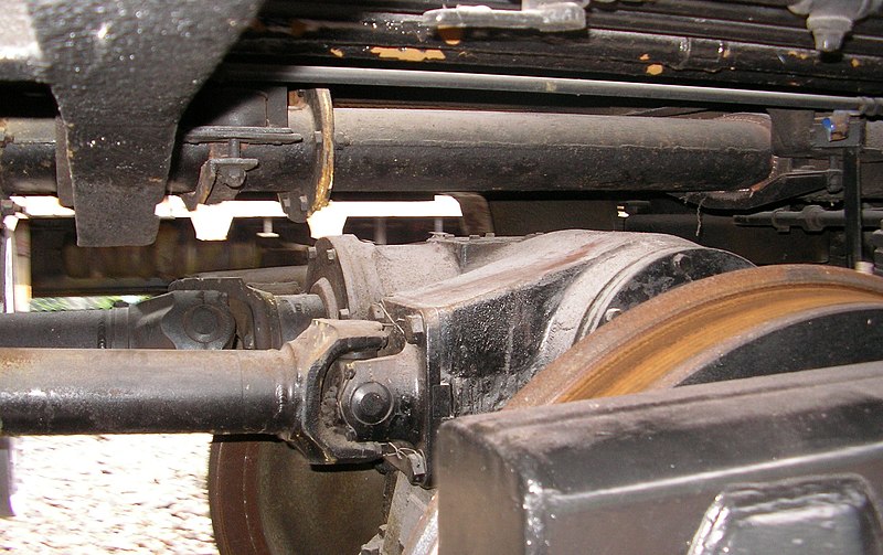 File:Driveshaft with anti torque shaft, JNR Type-181 DMU.jpg