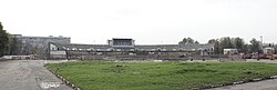 Стадион после сноса восточной, северной и южной трибун, 2012 год