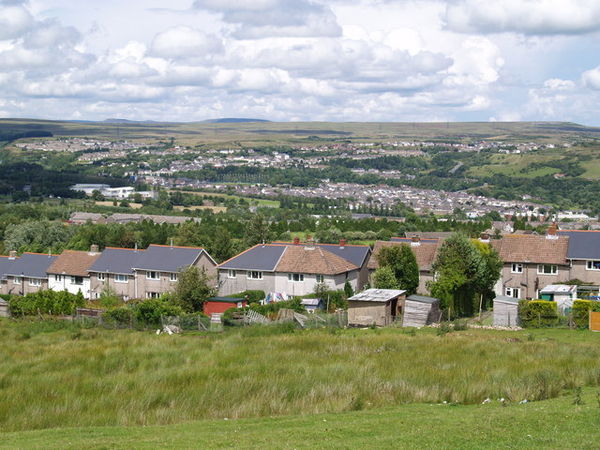 Looking north over Ebbw Vale from Hilltop