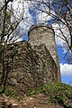 Burgruine, Blick von Westen auf den NordturmLSG 2631001 Hessische Rhön