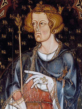 Portrait in Westminster Abbey, thought to be of Edward's father, Edward I