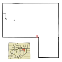 Location in Elbert County and the state of Colorado