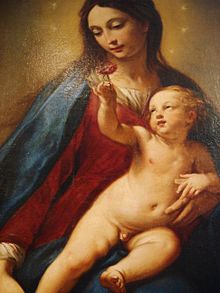 Elisabetta Sirani, Madonna della rosa (dettaglio), 1661, Museo di Stato di San Marino.