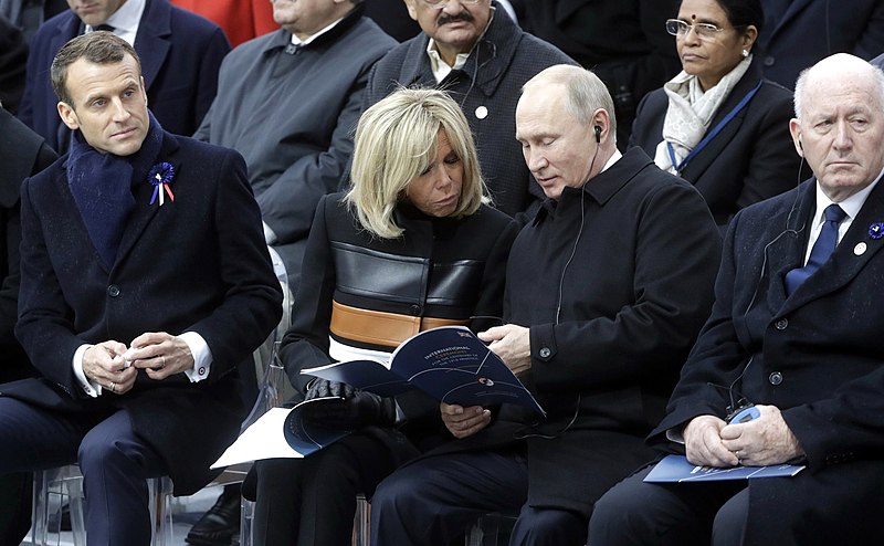 File:Emmanuel and Brigitte Macron & Vladimir Putin.jpg