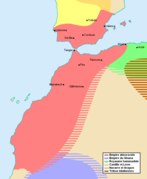 Extensión máxima del Imperio Almorávide (a comienzos del SXIII).