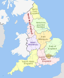 Map of England English regions 2009 (named).svg