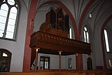 Evangelische Kirche im Stadtpark Villach - Blick zur Orgelempore.JPG