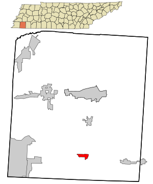 Location in Fayette County and the state of ٹینیسی.