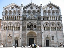 The Gothic façade of the Cathedral