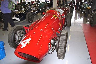 Lex Davison won the race driving a Ferrari similar to that pictured above Ferrari 625A at Silverstone Classic 2011 (2).jpg