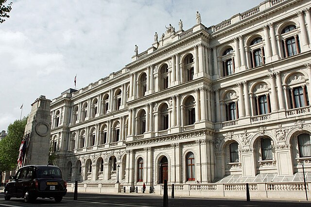 Contemporary photograph of the same building, now housing the Foreign and Commonwealth Office