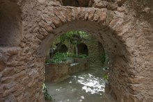 A tunnel leading into a patio in Forestiere's complex Forestiere Underground Gardens at 5021 West Shaw Avenue, Fresno, California LCCN2013634995.tif