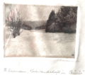 Heinrich Gesemann, Radierung Winterlandschaft im Taunus