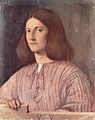 Giorgione (1477- 1510), Retrat d'home jove