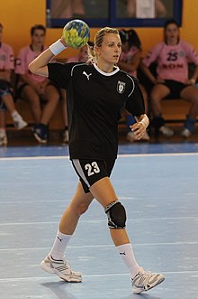 Anna Giuruki at a home game for Paok Thessaloniki in the 2010/11 season