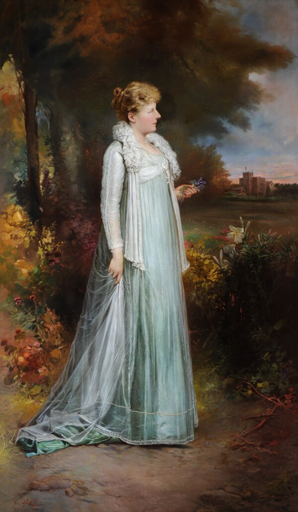 Lady Edeline Sackville in a painting by Giuseppe Calì