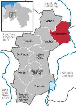 Kaart van Goldenstedt
