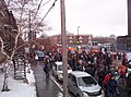 Manifestation à Montréal lors de la grève étudiante au Québec en 2005