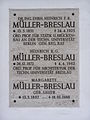 Friedhof Wilmersdorf: Grabplatte Müller-Breslau