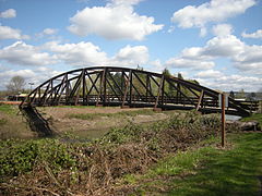 Looking back downriver to bridge after crossing.