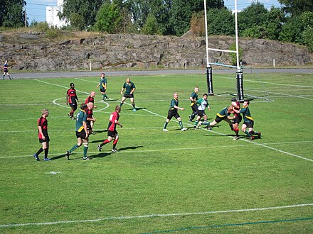 Griffins RFC Kotka, the rugby union team from Kotka, Finland, playing in the Rugby-7 Tournament in 2013