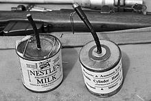 Jam tin grenades were made in World War I using gun cotton Gws-jamtinbomb.jpg