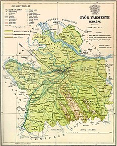 Poziția localității Comitatul Győr