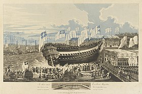 Launch of HMS Thunderer, Woolwich, September 22nd 1831