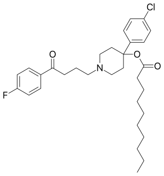 <span class="mw-page-title-main">Haloperidol decanoate</span> Typical antipsychotic medication