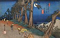 travellers in the Moonlight, Hiroshige, 19th c.