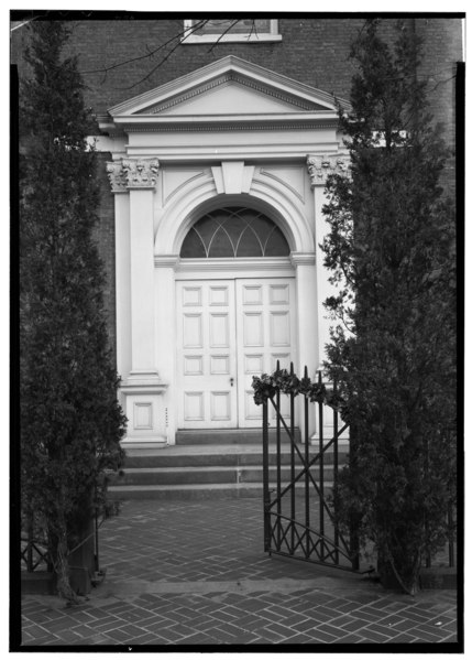 File:Historic American Buildings Survey, John O. Brostrup, Photographer January 12, 1937 2-20 P.M. DETAIL OF ENTRANCE (WEST ELEVATION). - Lutheran Church of the Holy Trinity, 31 South HABS PA,36-LANC,1-2.tif