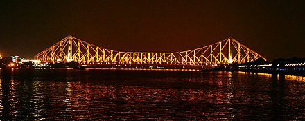 Howrah Bridge at night