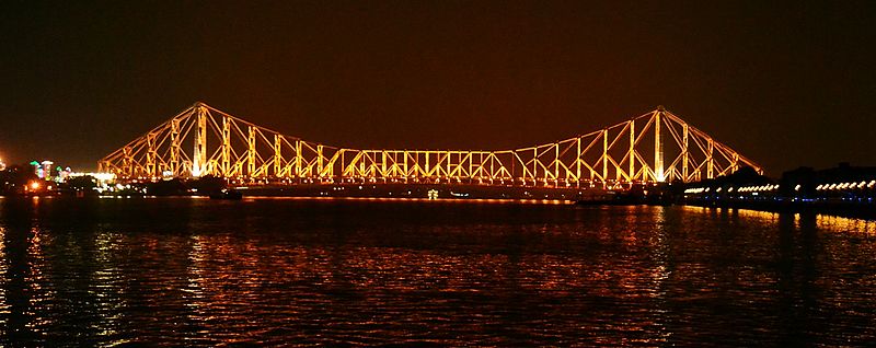 File:Howrah bridge at night.jpg