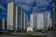 English: Hrušaŭka neighbourhood. Minsk, Belarus Беларуская: Гістарычны раён Грушаўка і яго забудова. Мінск, Беларусь Русский: Исторический район Грушевка и его застройка. Минск, Беларусь