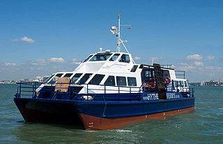 MV <i>Hythe Scene</i> Ferry used on the Hythe ferry service in Southampton, England