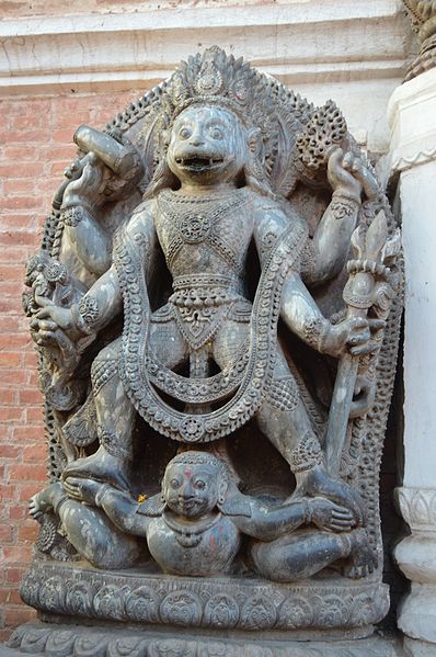 File:Image of Narsimha avatar god Bishnu on Garuda 1.jpg