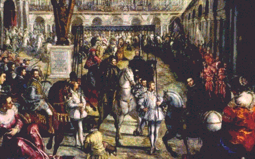 The entrance of Prince Philip into Mantova in 1549 by Tintoretto (1579)