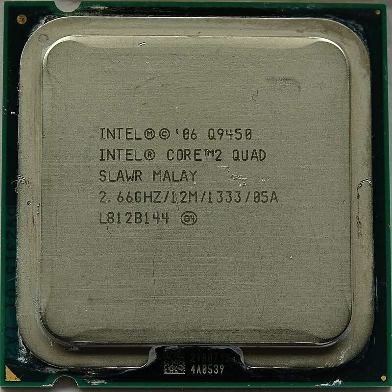 File:Intel Core2Quad Q9450 CPU (2.66Ghz).jpg - Wikimedia Commons