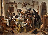 Jan Steen - Beware of Luxury (“In Weelde Siet Toe”) - Google Art Project.jpg[8]