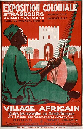 Affiche pour l'exposition coloniale de Strasbourg, par Jean Jacoby[1].